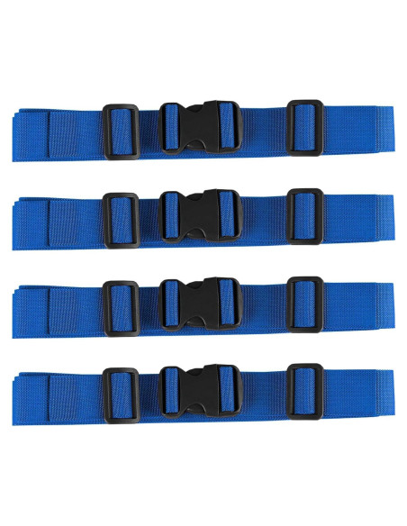 Correas de Equipaje Utilitarias MAGARROW 3.81 cm x 0.97 m Azul - Paquete de 4