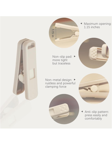 Pinzas de Ropa MEOVVZOO - Paquete de 16 Clips Antideslizantes