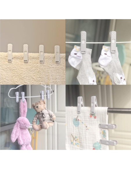 Pinzas de Ropa MEOVVZOO - Paquete de 16 Clips Antideslizantes