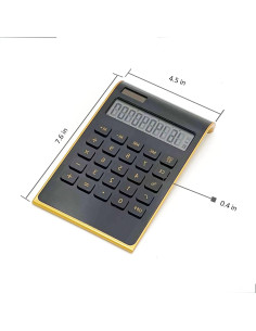 Calculadora de escritorio solar Benkaim 10 dígitos negra 2