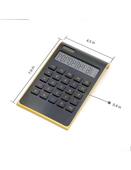 Calculadora de escritorio solar Benkaim 10 dígitos negra