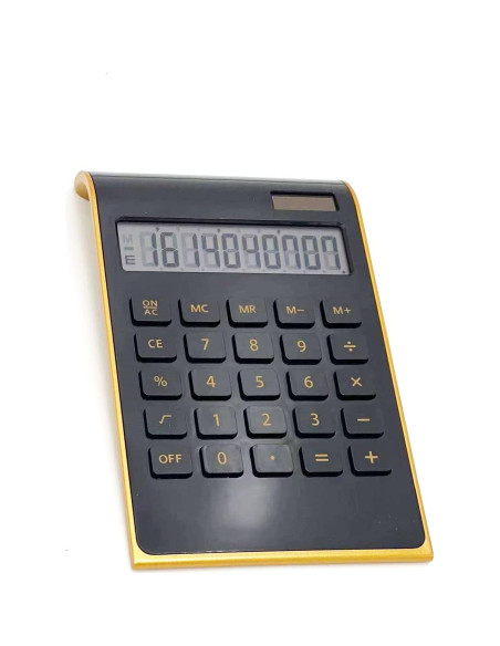 Calculadora de escritorio solar Benkaim 10 dígitos negra
