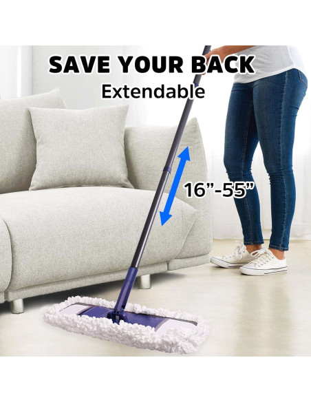 Mopa de Polvo Bafezoze 139.7 cm Microfibra Lavable