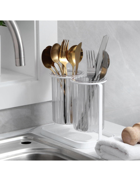 Soporte para Cepillos de Dientes Heagoale con Drenaje 2 Ranuras