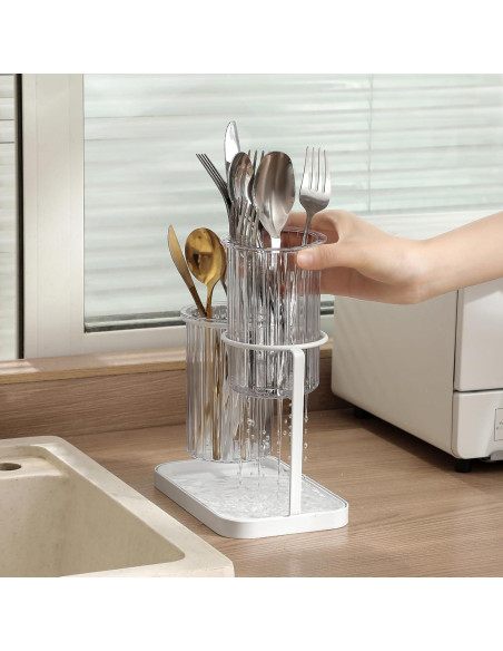 Soporte para Cepillos de Dientes Heagoale con Drenaje 2 Ranuras