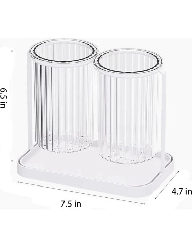 Soporte para Cepillos de Dientes Heagoale con Drenaje 2 Ranuras
