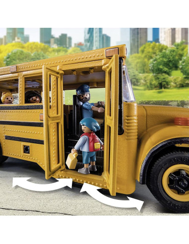 Autobús Escolar Playmobil 2022 con luces y 7 figuras