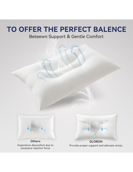 Almohada de Enfriamiento Globon Reina Suave Ergonométrica 76x46cm