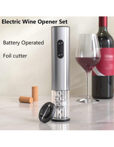Juego de abridor de vino eléctrico Corporategiftpro con cortador