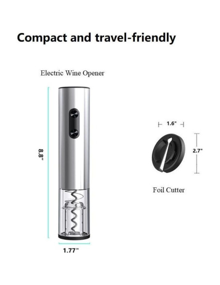 Juego de abridor de vino eléctrico Corporategiftpro con cortador