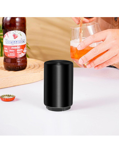 Destapador Automático de Botellas de Cerveza Down-Pop Negro