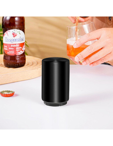 Destapador Automático de Botellas de Cerveza Down-Pop Negro