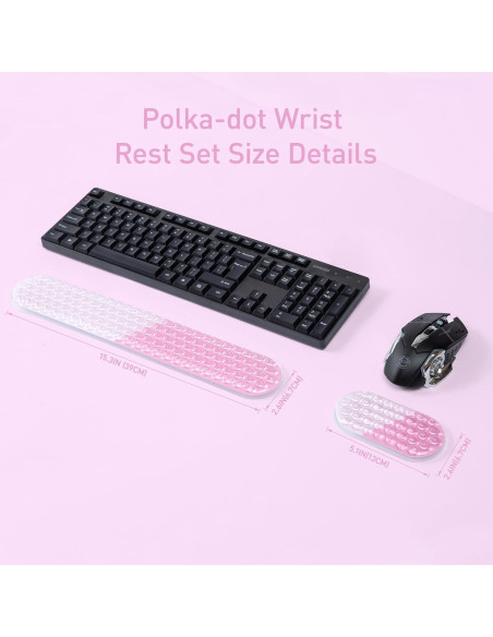 Juego de Reposamuñecas de Gel ABRONDA Acuamarina Ergonómico