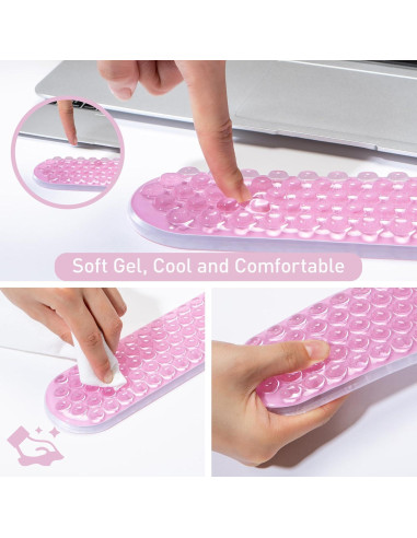 Juego de Reposamuñecas de Gel ABRONDA Acuamarina Ergonómico