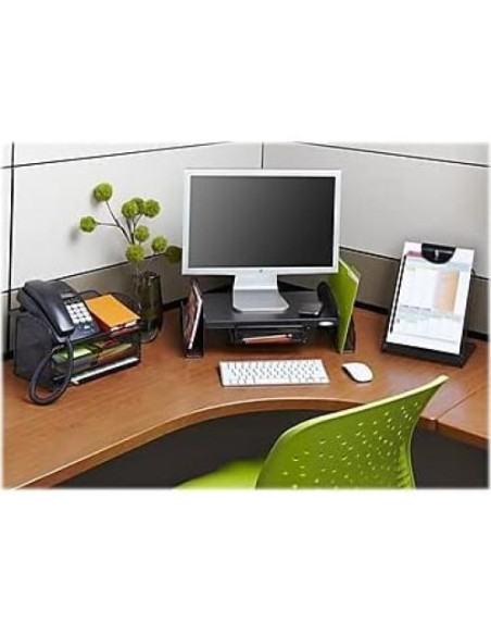 Bandeja Organizador de Escritorio Safco Onyx con Cajón Negro