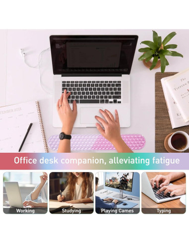 Juego de Reposamuñecas de Gel ABRONDA Acuamarina Ergonómico