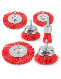 Juego de Cepillos Abrasivos de Nylon Poliwell 6 Piezas