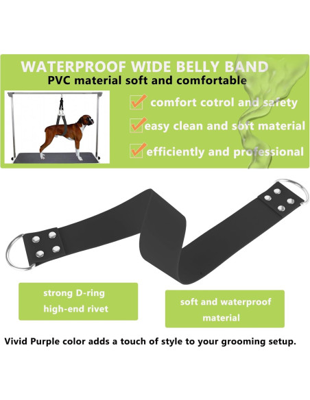 Correa de Barriga para Acicalamiento de Perros DISCPETSEC - Ancha y Impermeable
