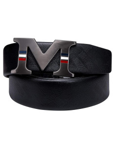 Cinturón de Cuero Genuino Barry.Wang para Hombres 3.49 cm