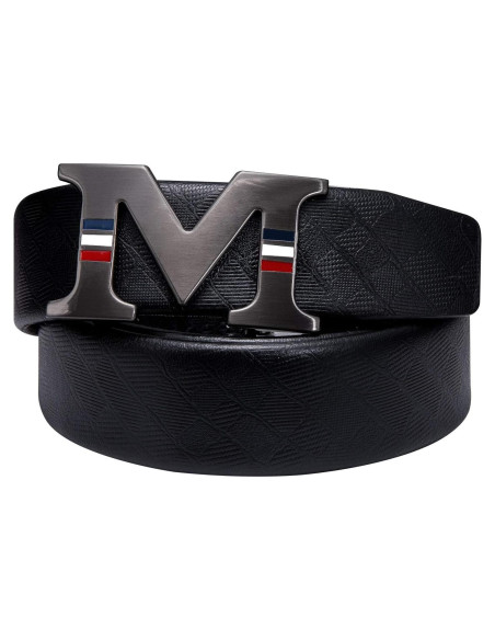 Cinturón de Cuero Genuino Barry.Wang para Hombres 3.49 cm