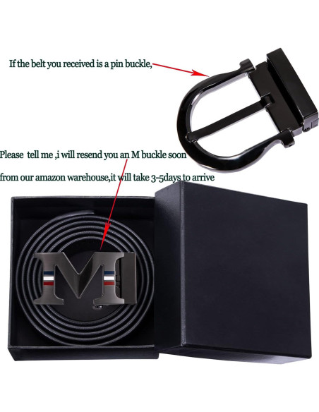 Cinturón de Cuero Genuino Barry.Wang para Hombres 3.49 cm