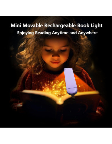 Luz de Libro Recargable VAVOFO KM-6776 6 Modos LED Ámbar