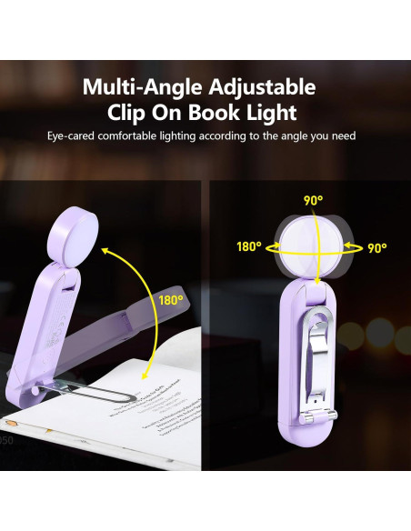 Luz de Libro Recargable VAVOFO KM-6776 6 Modos LED Ámbar