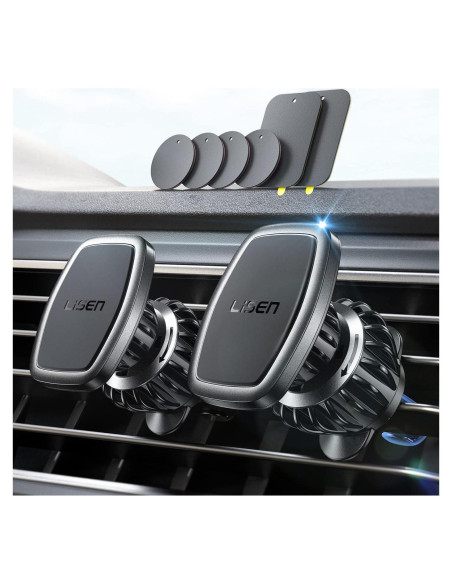 Soporte Magnético para Teléfono en Auto LISEN 2 Pack - Negro