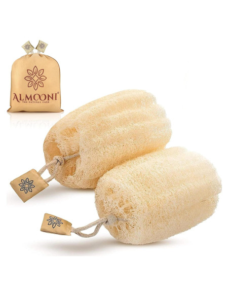 Esponja de Lufa Egipcia Natural Almooni - Paquete de 3 Unidades