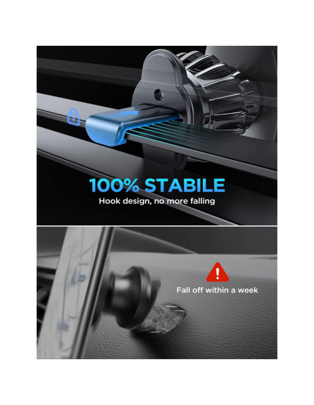 Soporte Magnético para Teléfono en Auto LISEN 2 Pack - Negro