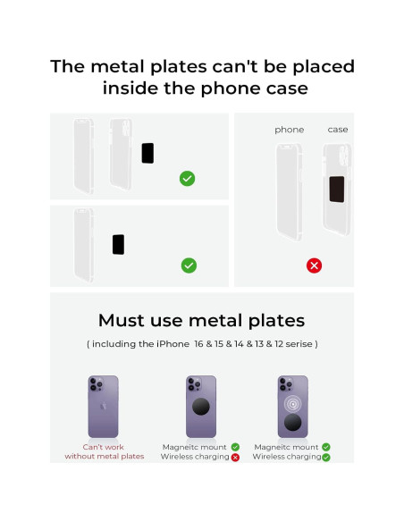 Soporte Magnético para Teléfono en Auto LISEN 2 Pack - Negro