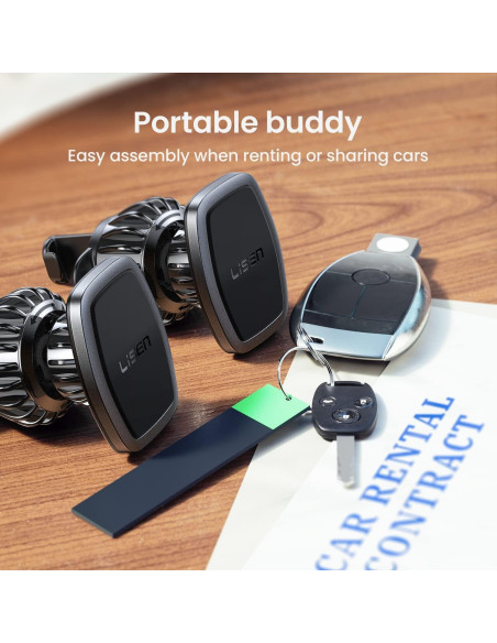 Soporte Magnético para Teléfono en Auto LISEN 2 Pack - Negro
