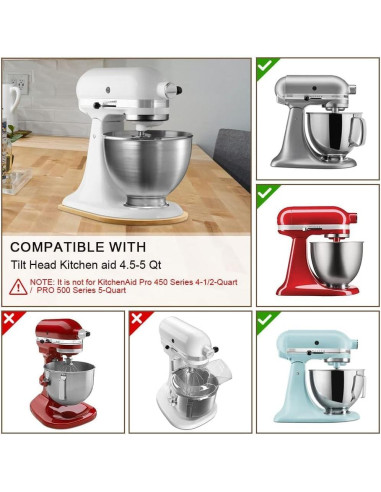 Alfombrilla deslizante KitchenAid 4.5-5 Qt con organizador