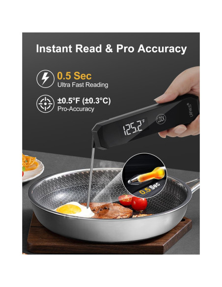 Termómetro Digital de Carne LRFWJS Instantáneo 0.5 Seg IP67