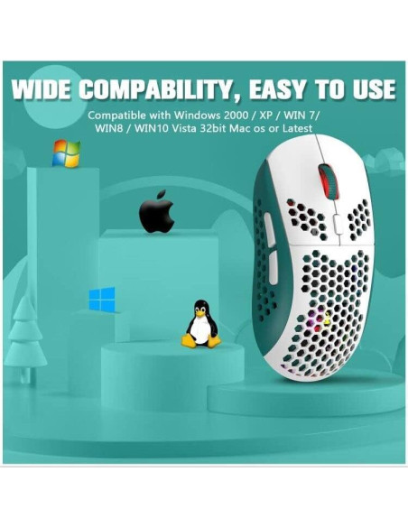 Ratón Gaming ZIYOU LANG RGB con Cable 6400 DPI Ultraligero