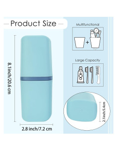 Estuche de Cepillo de Dientes SietDESEO Azul 20.3x7.9 cm 2