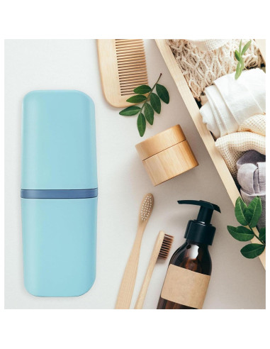 Estuche de Cepillo de Dientes SietDESEO Azul 20.3x7.9 cm