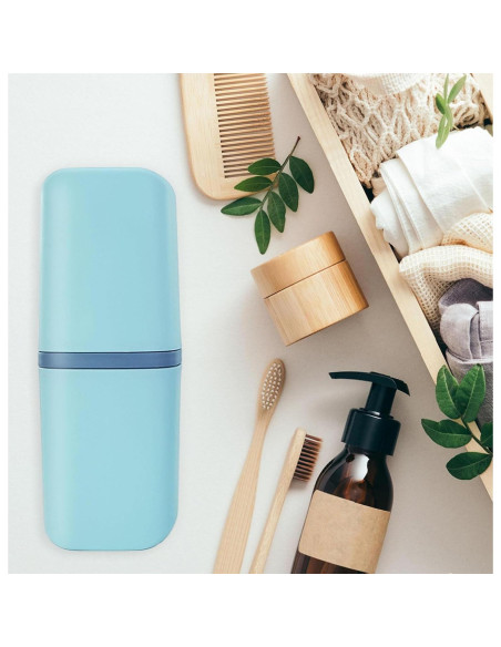 Estuche de Cepillo de Dientes SietDESEO Azul 20.3x7.9 cm
