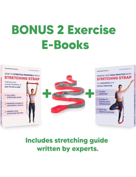 Correa de Estiramiento Sport2People 243.84 cm Nylon Yoga