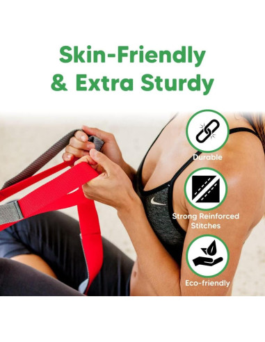 Correa de Estiramiento Sport2People 243.84 cm Nylon Yoga