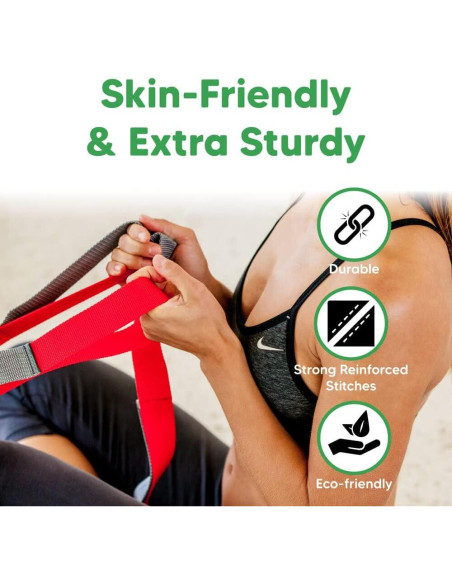 Correa de Estiramiento Sport2People 243.84 cm Nylon Yoga