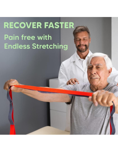 Correa de Estiramiento Sport2People 243.84 cm Nylon Yoga