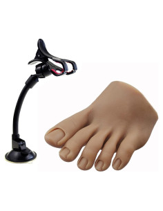 Maniquí de Pie de Silicona PPVWEY para Práctica de Uñas