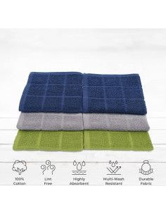 Paño de Cocina Mellow Buff 100% Algodón 6 Unidades 30.48cm 2