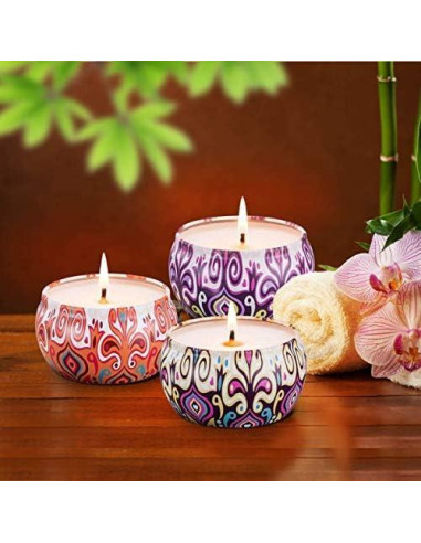 Juego de 4 Velas Aromáticas de Soja HITHYS - Fragancias Variadas