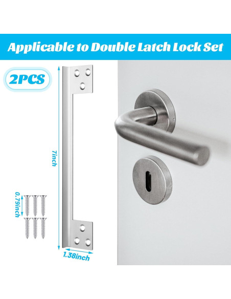 Placa de Protección de Pestillo Blulu 17.78 cm - 2 Piezas