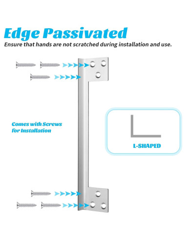 Placa de Protección de Pestillo Blulu 17.78 cm - 2 Piezas