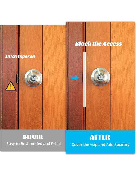 Placa de Protección de Pestillo Blulu 17.78 cm - 2 Piezas