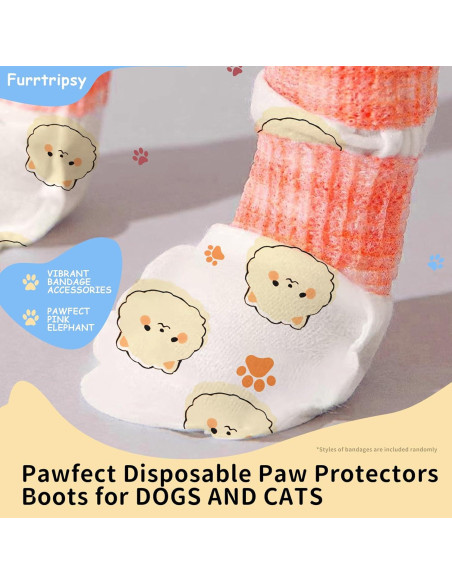 Botas Desechables Impermeables Furrtripsy para Perros y Gatos - 32 Piezas