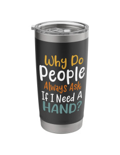 Vaso Térmico de Acero Inoxidable 20 oz Negro - Humor de Prótesis